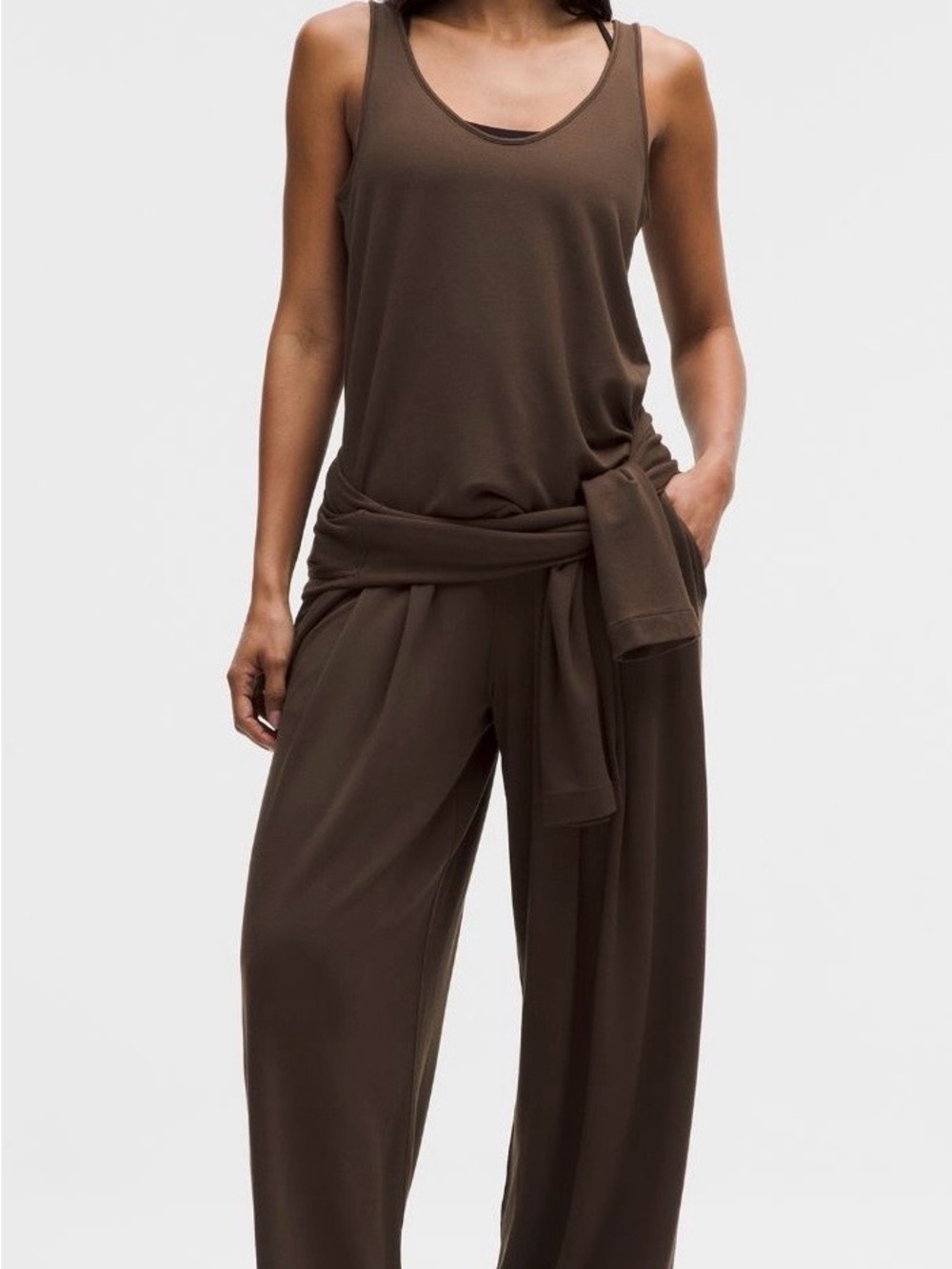 NWT Lululemon BeCalm V-Neck Tank Top Walnut Crunch SOLD OUT